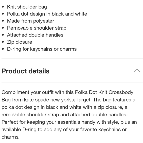 Kate Spade x Target Polka Dot Knit Crossbody Bag - Picture 5 of 8